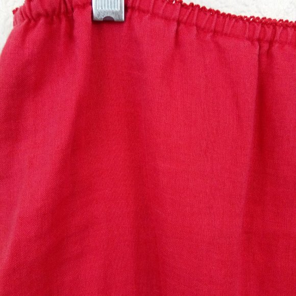 Anthro Fei 100% Linen Scallop Ruffle Hem Skirt M - Picture 3 of 7